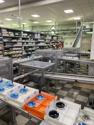 Produktion Brillenglas